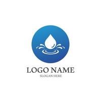 Water drop logo template vector