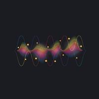 Sound waves vector illustration design
