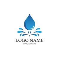 Water drop logo template vector