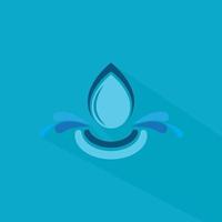 Water drop logo template vector