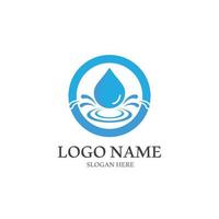 Water drop logo template vector