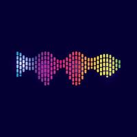 Sound waves vector illustration design