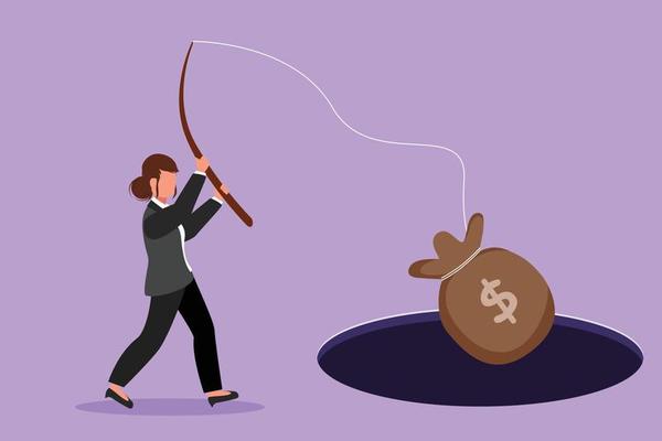 https://static.vecteezy.com/system/resources/thumbnails/015/087/600/small_2x/graphic-flat-design-drawing-businesswoman-holding-fishing-rod-got-big-money-bag-from-hole-woman-catching-money-bag-with-fishing-rod-business-idea-for-making-money-cartoon-style-illustration-vector.jpg