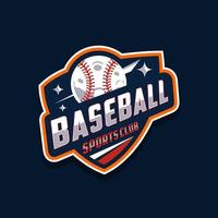 diseño de logotipo deportivo de béisbol vector