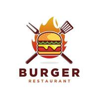 diseño de vector de logotipo de hamburguesa