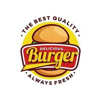 diseño de vector de logotipo de hamburguesa