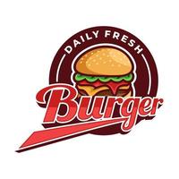 diseño de vector de logotipo de hamburguesa