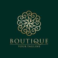 logotipo de moda y boutique vector