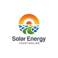 diseño de logotipo de energía solar vector