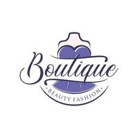 logotipo de moda y boutique vector