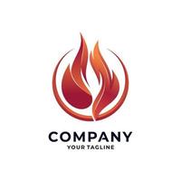 Fire shield, icon Oil, gas and energy logo vector
