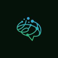 vector de diseño de logotipo de cerebro