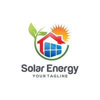 diseño de logotipo de energía solar vector