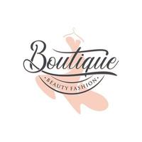 logotipo de moda y boutique vector