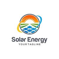 diseño de logotipo de energía solar vector