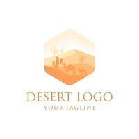 diseño del logo del desierto vector