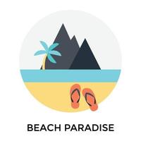 paraíso de playa de moda vector