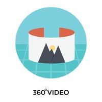 Video de 360 grados vector