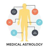 Trendy Medical Astrology vector