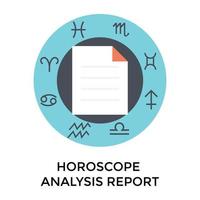 Horoscope Analysis Report vector