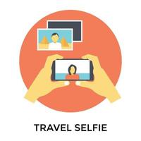 Trendy Travel Selfies vector