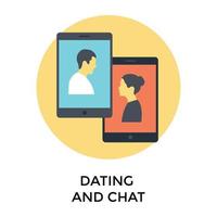 Trendy Dating Profiles vector