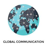 Trendy Global Communication vector