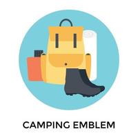 Trendy Camping Emblem vector