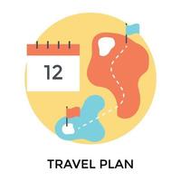 Trendy Travel Plans vector