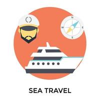 Trendy Sea Travel vector