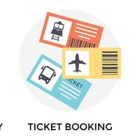 Trendy Travelling Tickets vector