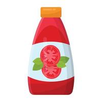 Trendy Tomato Ketchup vector