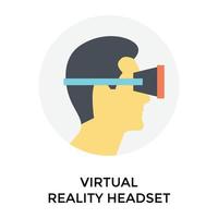 casco de realidad virtual vector