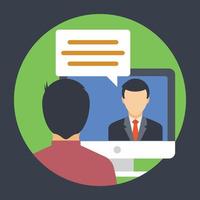 Trendy Video Conferencing vector