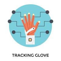 Trendy Tracking Glove vector