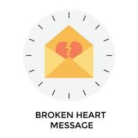 Trendy Breakup Message vector