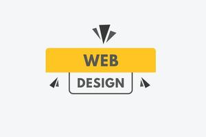 botón de diseño web. web diseño signo icono etiqueta adhesivo web botones vector