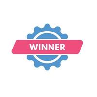 winner Button. winner Sign Icon Label Sticker Web Buttons vector