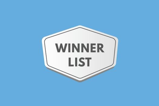 winner list Button. winner list Sign Icon Label Sticker Web Buttons vector