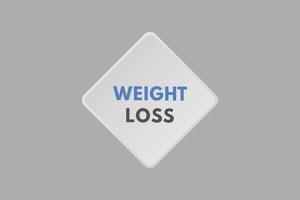 weight loss Button. weight loss Sign Icon Label Sticker Web Buttons vector