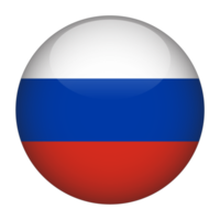 Rusland 3d afgeronde vlag met transparant achtergrond png