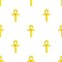 Egyptian Ankh pattern seamless vector