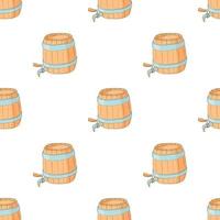 Barrel of beer pattern seamless vector