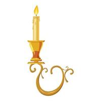 icono de candelabro, estilo de dibujos animados vector