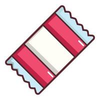 Wrapped candy icon, cartoon style vector