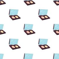 Cosmetic powder in a box pattern seamless vector