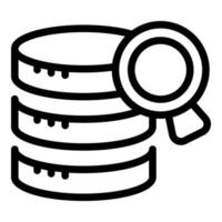 Server overview icon outline vector. Data result vector