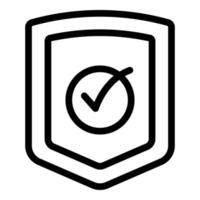 Protected overview icon outline vector. Financial result vector