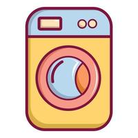 Washing machine icon, cartoon style vector