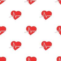 Heart beats pattern seamless vector